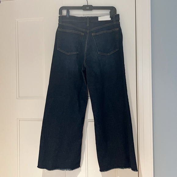 Re/Done Comfort Stretch High Rise Wide Leg Jeans in Barely Worn - Picture 3 of 7